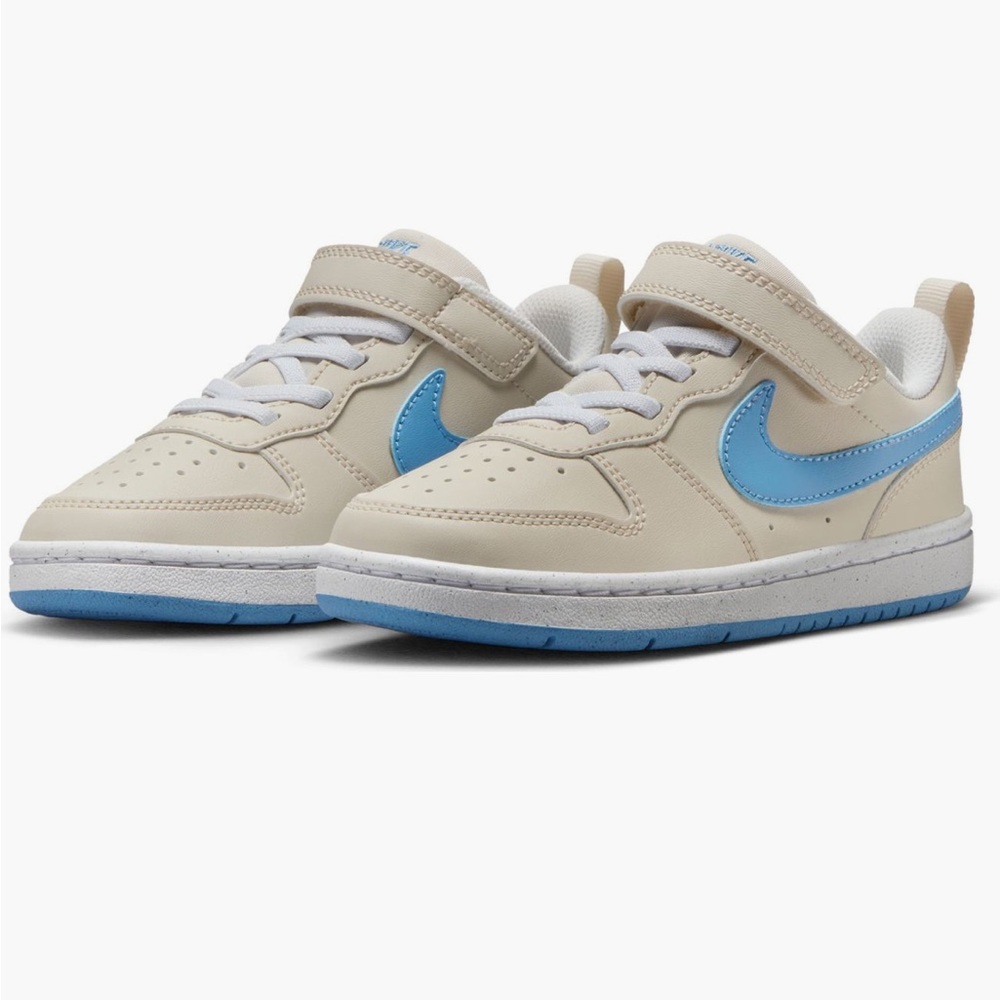 Nike Kids' Cream and Blue Sneakers